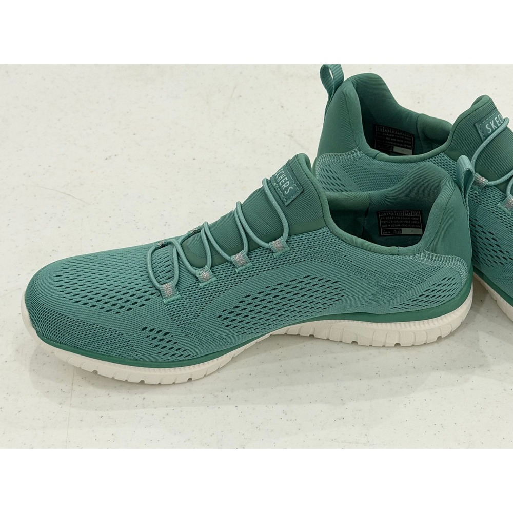Sketchers Women's Sneakers Size 7.5 Sage Virtue Washable Mesh Slip Ons Bungee - Picture 4 of 7